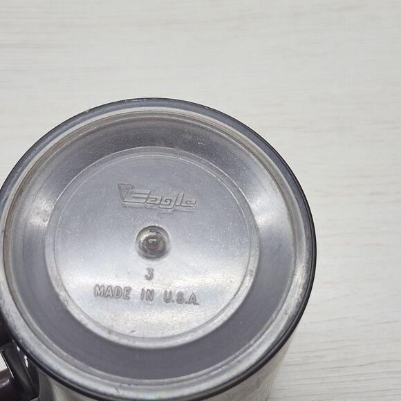 Vtg 1983 Hardee's Coffee Mug Insulated Plastic Eagle USA Fast Food Promo March 3 - Picture 8 of 12
